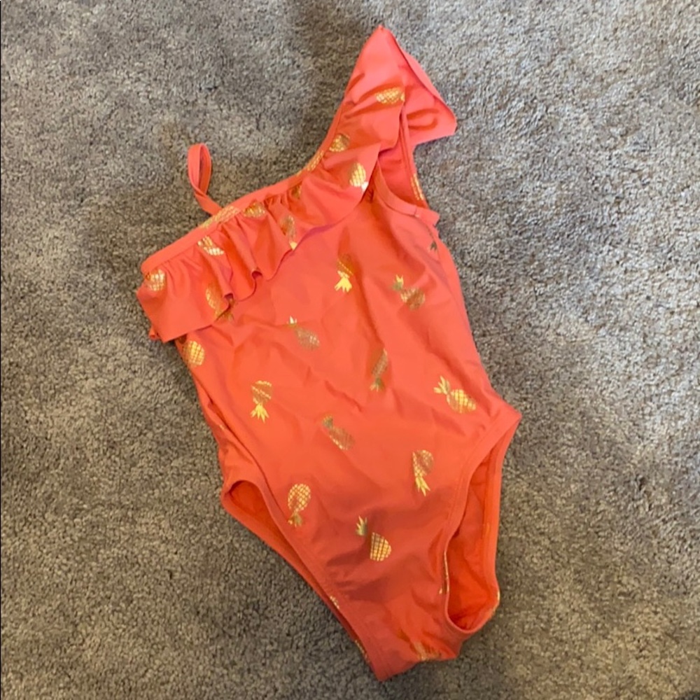 One piece girls pineapple bathing suit